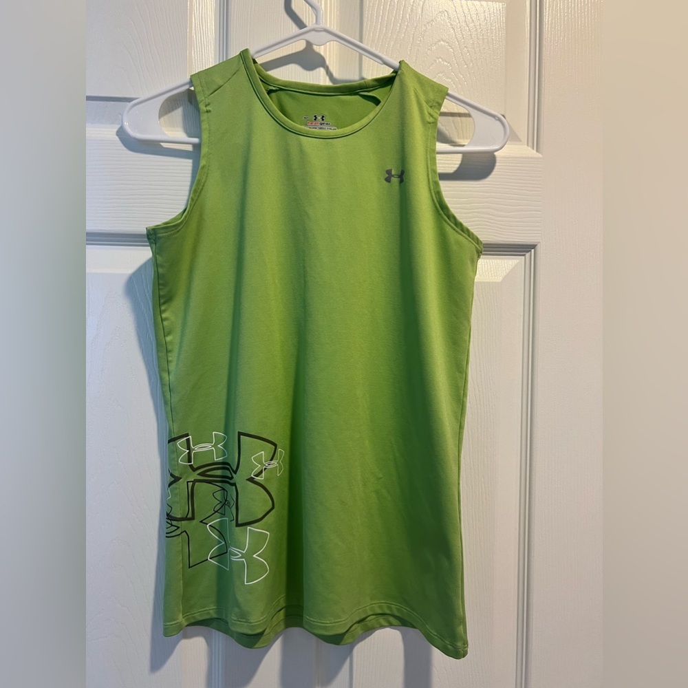 Under Armour Workout Tank. Size Small/Medium. Neon green. - Picture 2 of 8